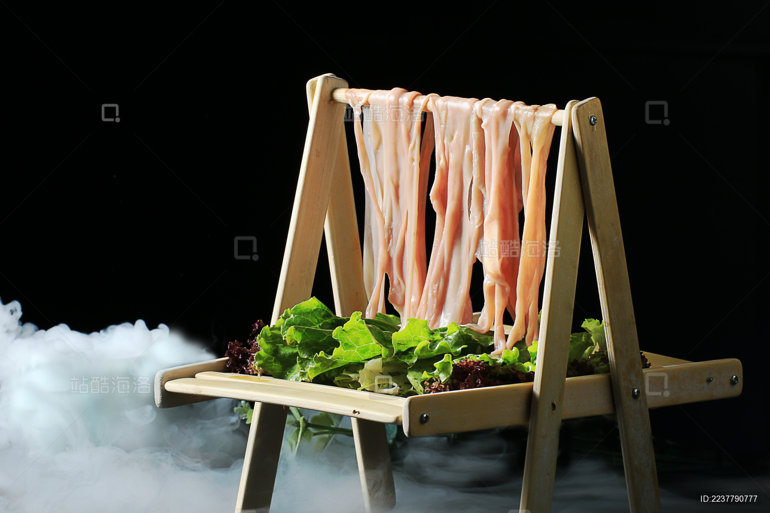 鸭肠架子牛肉专用摆盘羊肉挂肉架面条架木架瀑布土豆丝火锅店餐具-阿里巴巴