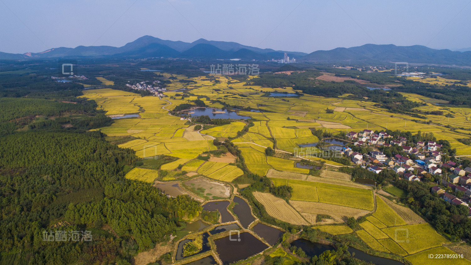 中国安徽宣城郎溪县凌笪乡钱村田园秋色