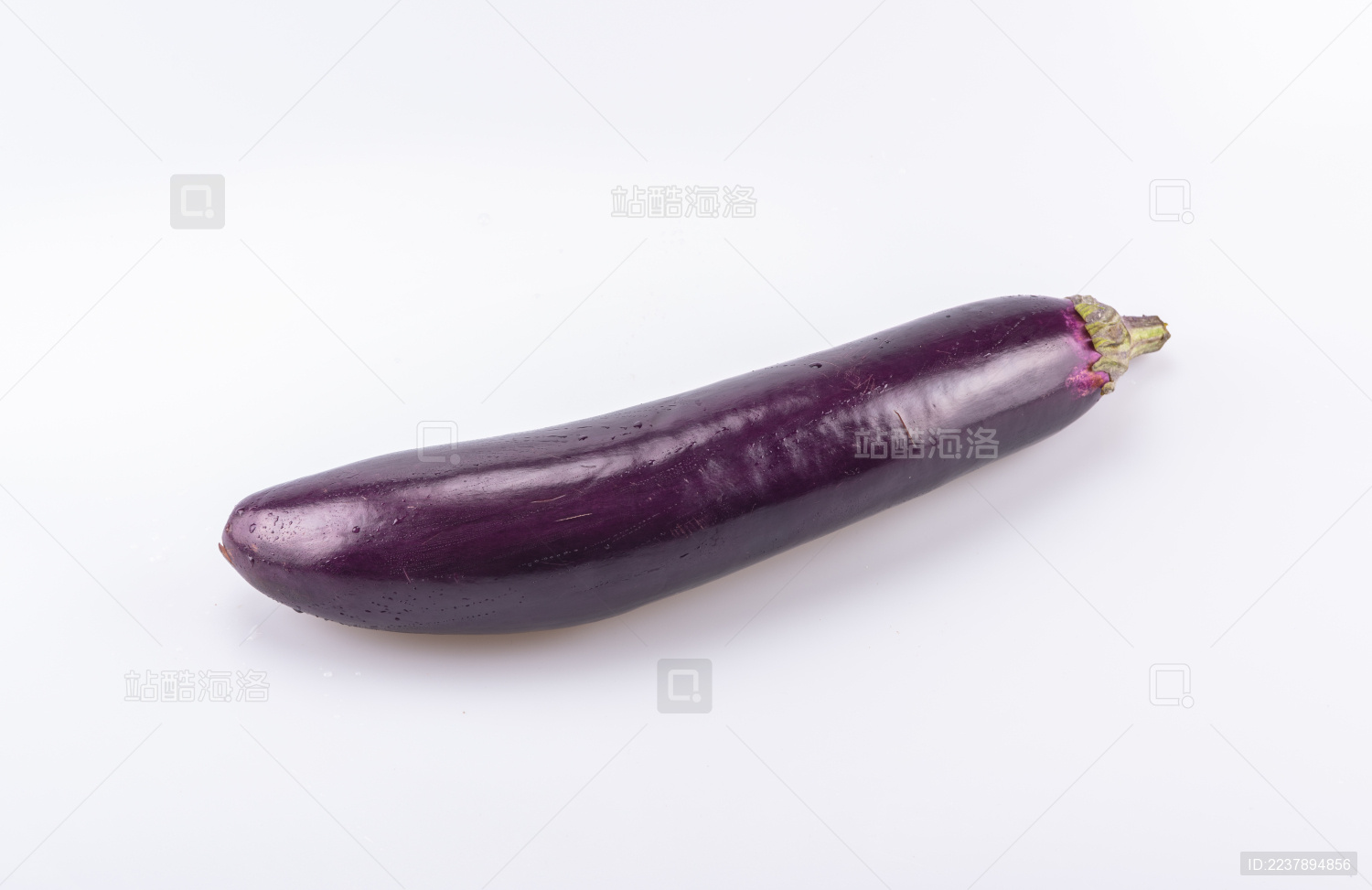白色背景上的茄子