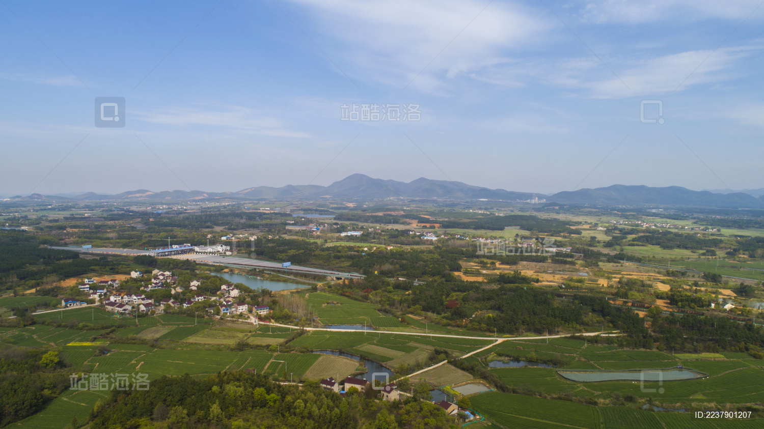 航拍中国安徽宣城郎溪县凌笪乡张家湾