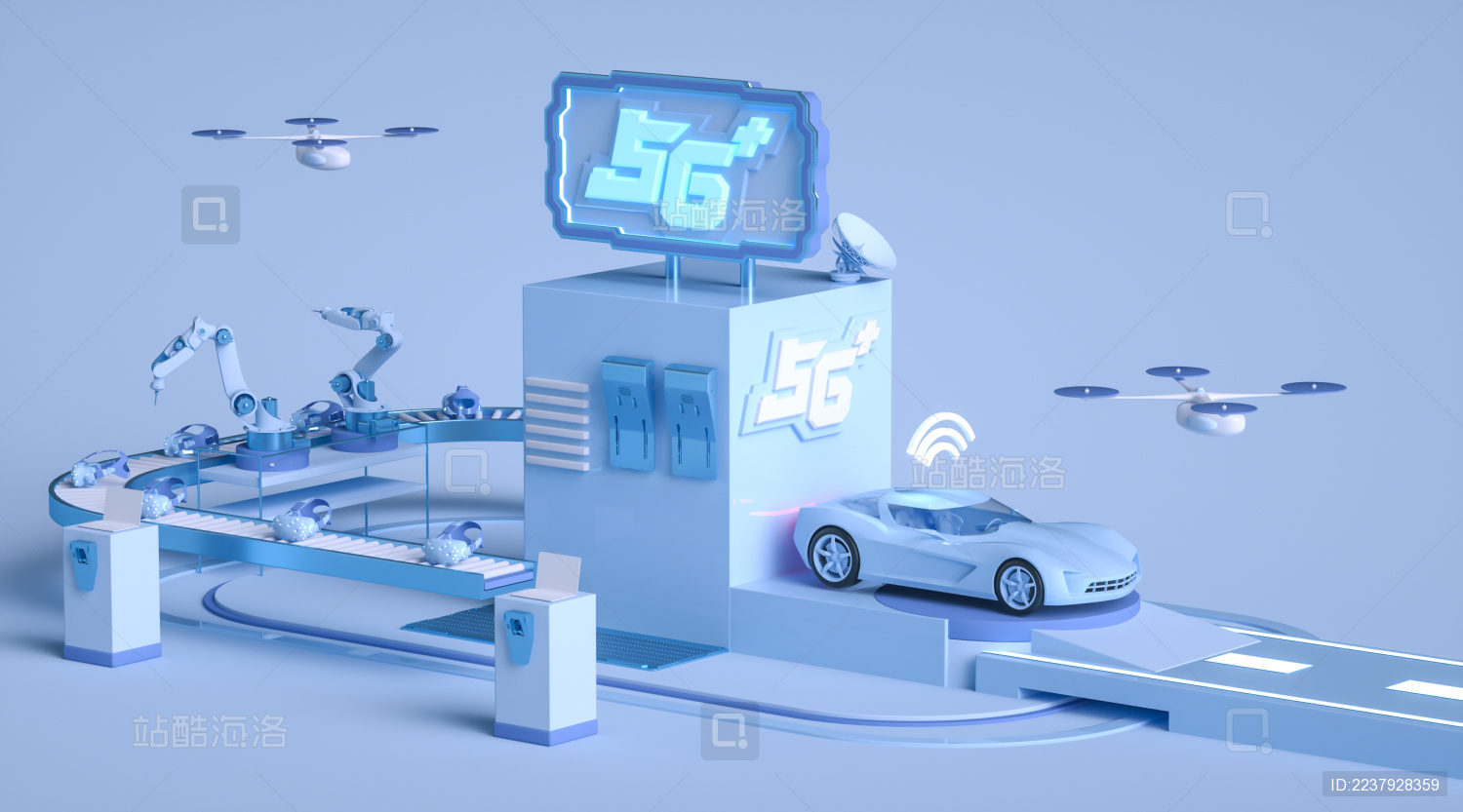 5G网络应用虚拟场景海报