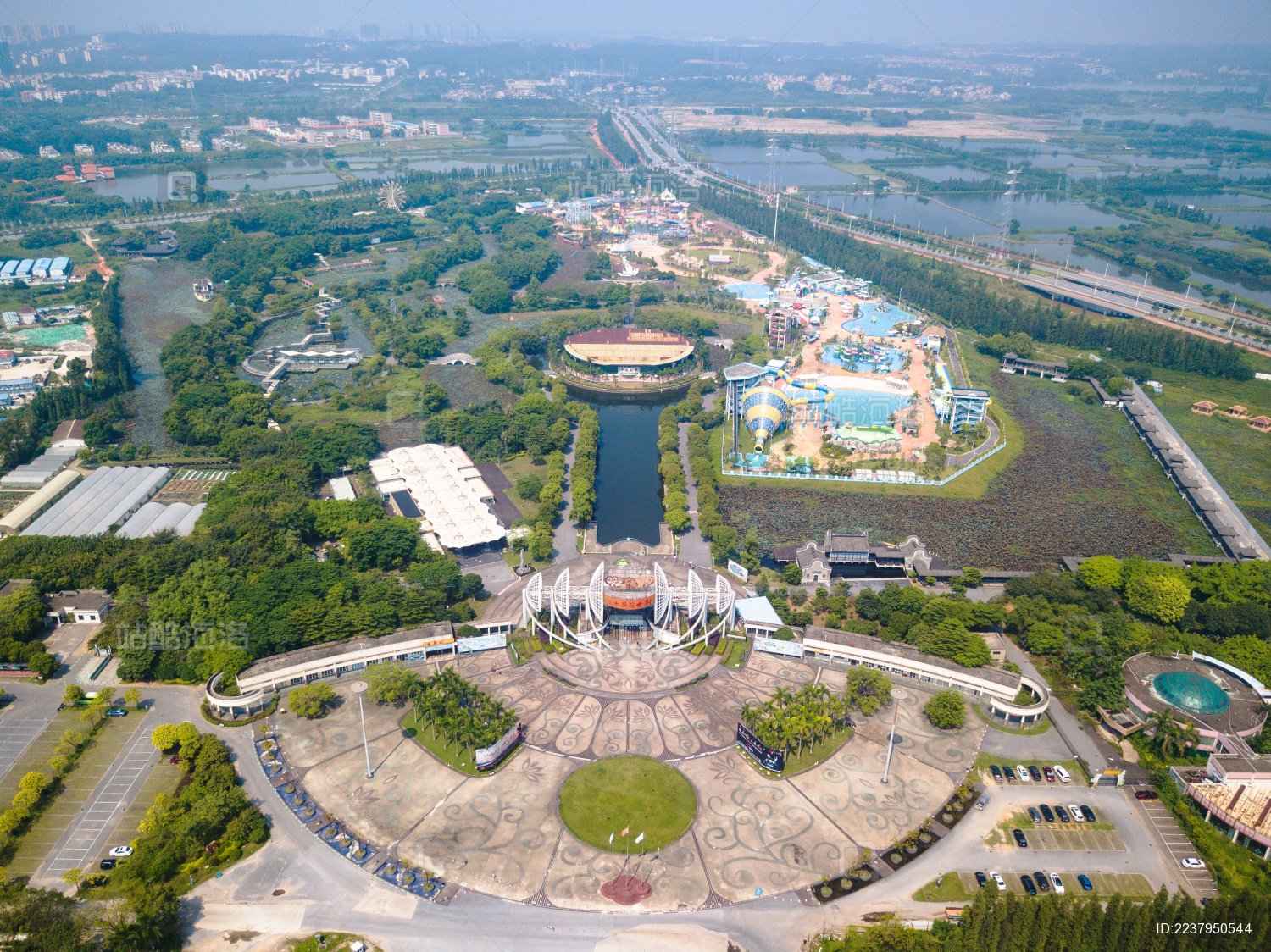 广东三水荷花世界航拍