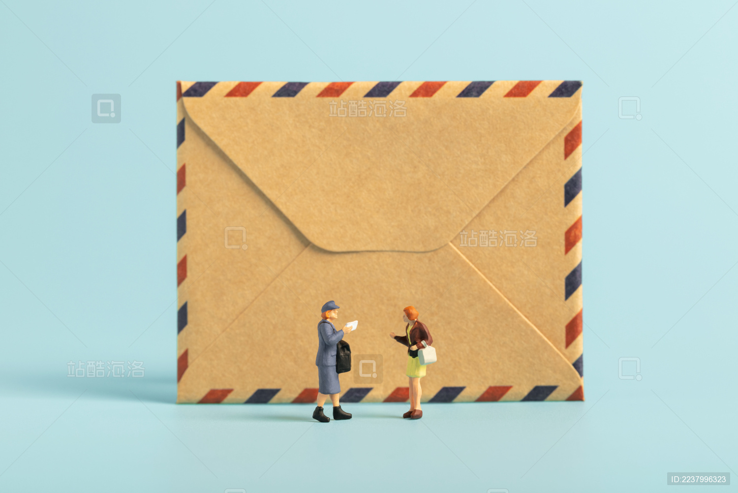 信封情书邮递员送信