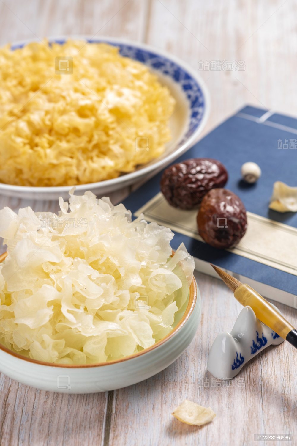 营养美味的滋补佳品银耳白木耳特写
