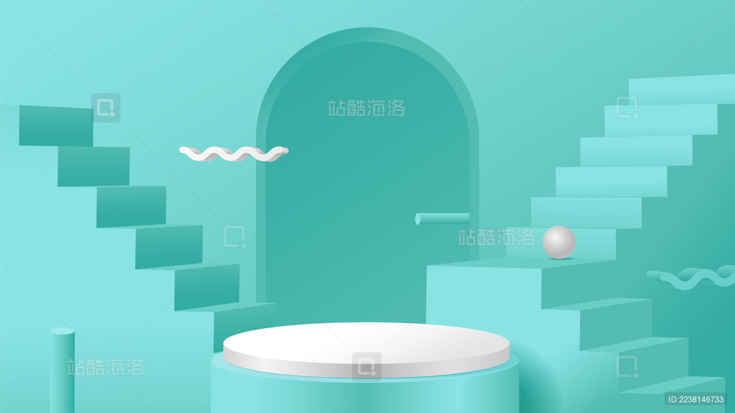 3D模拟C4D场景促销产品陈列展台