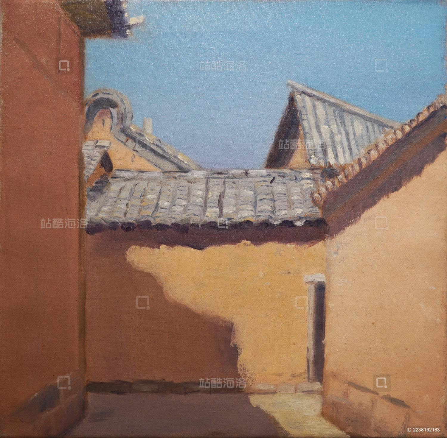 大理古城油画村落古建筑写生