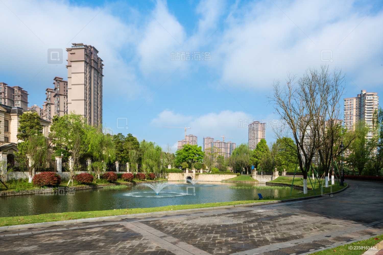 高层公寓小区环境外观