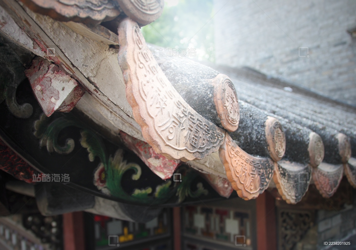 中国广东东莞管城区可园建筑屋檐景观