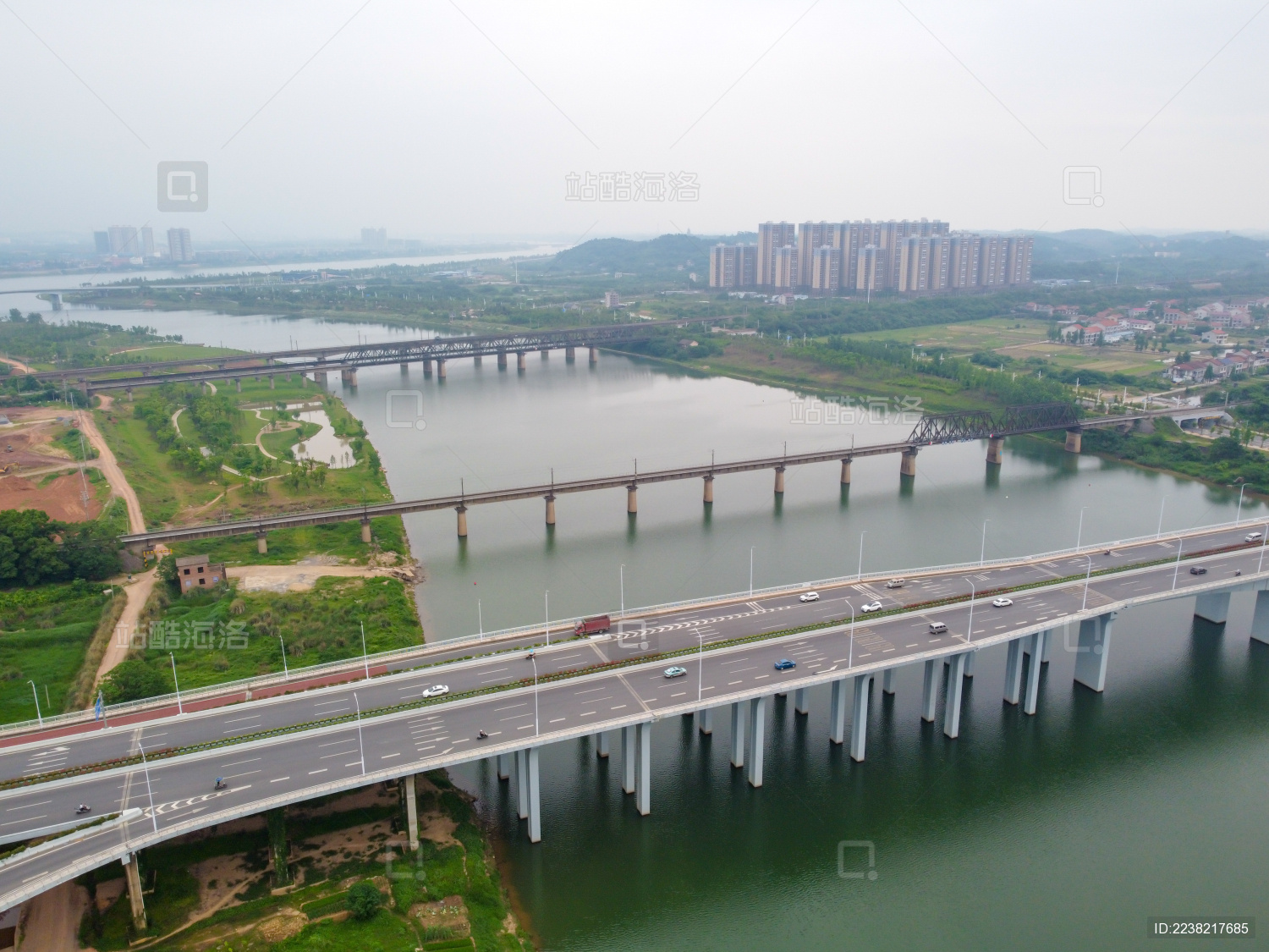 衡阳耒水铁路桥与公路桥
