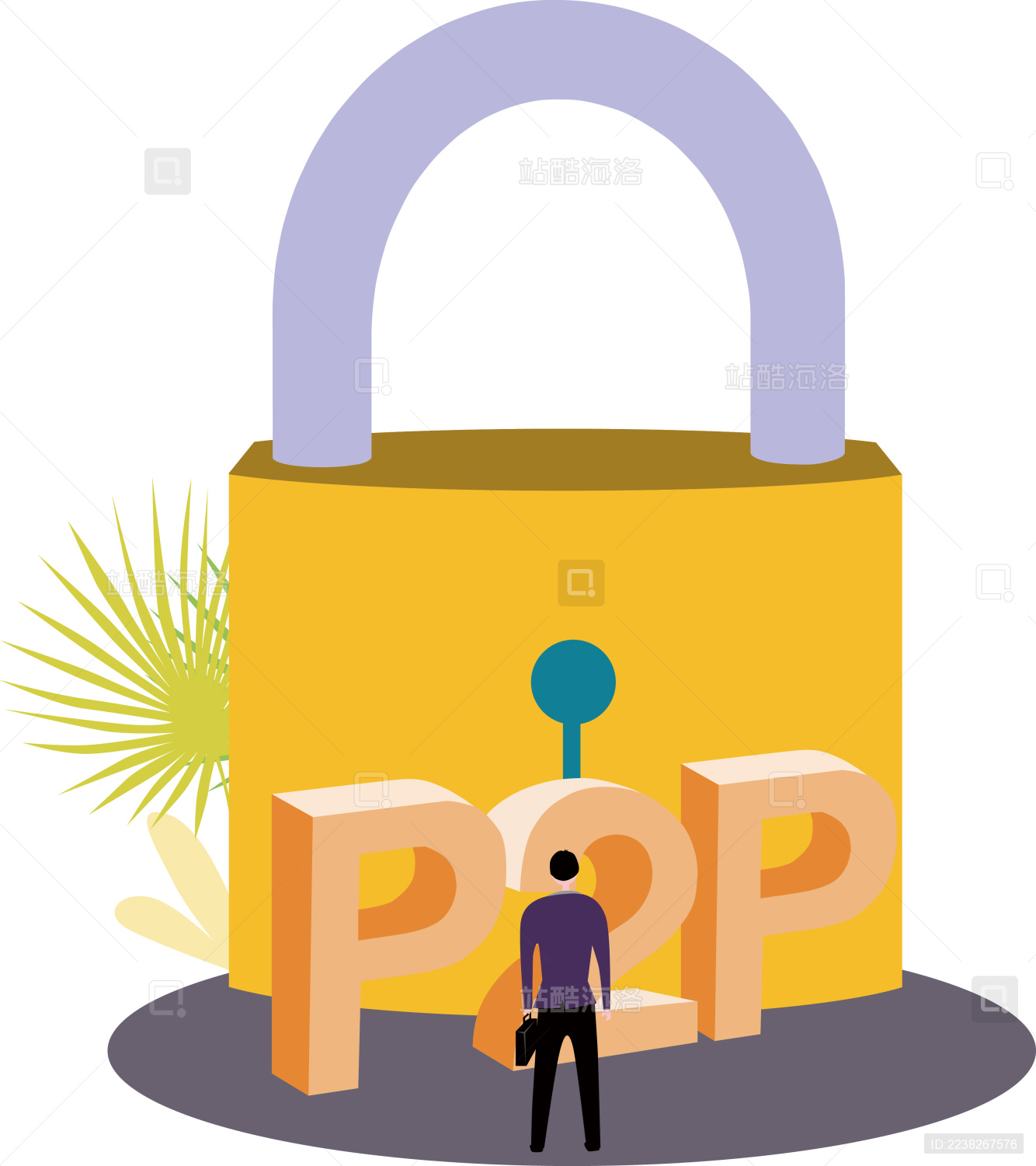 网贷P2P金融概念插画