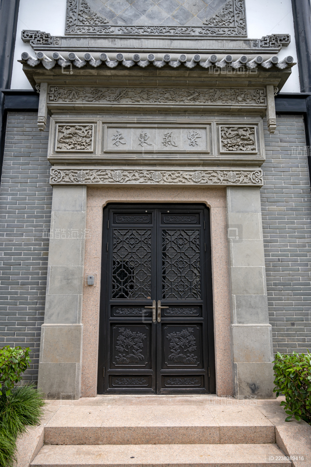 中式庭院徽派建筑门楼