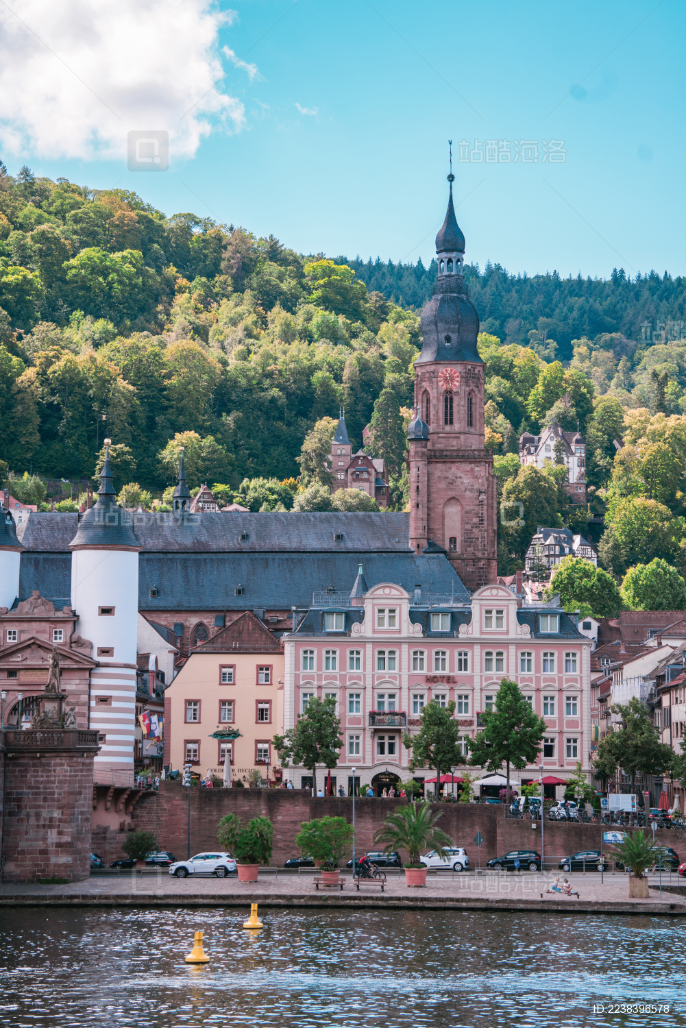德国海德堡 内卡河上的海德堡老桥古桥