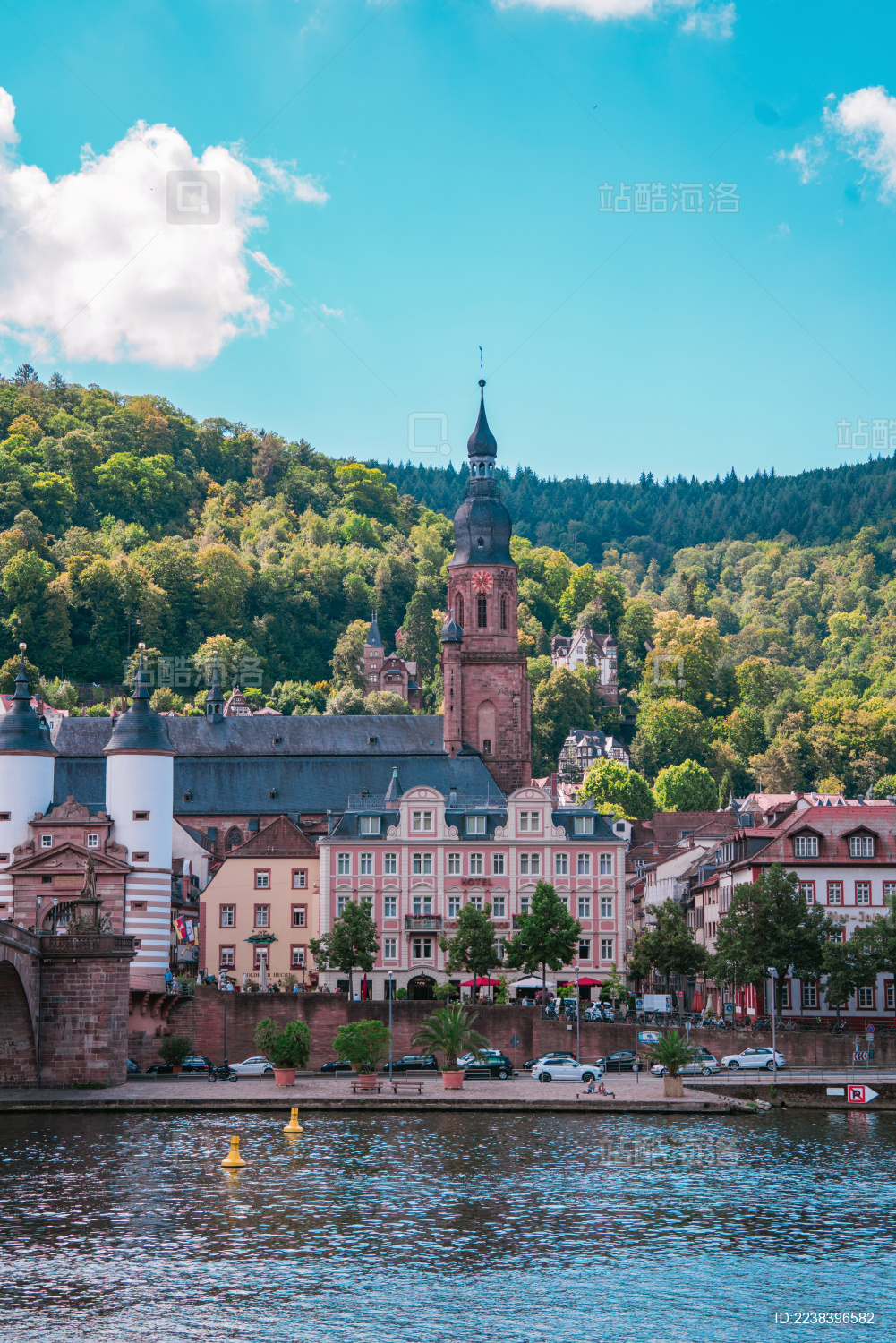 德国海德堡 内卡河上的海德堡老桥古桥