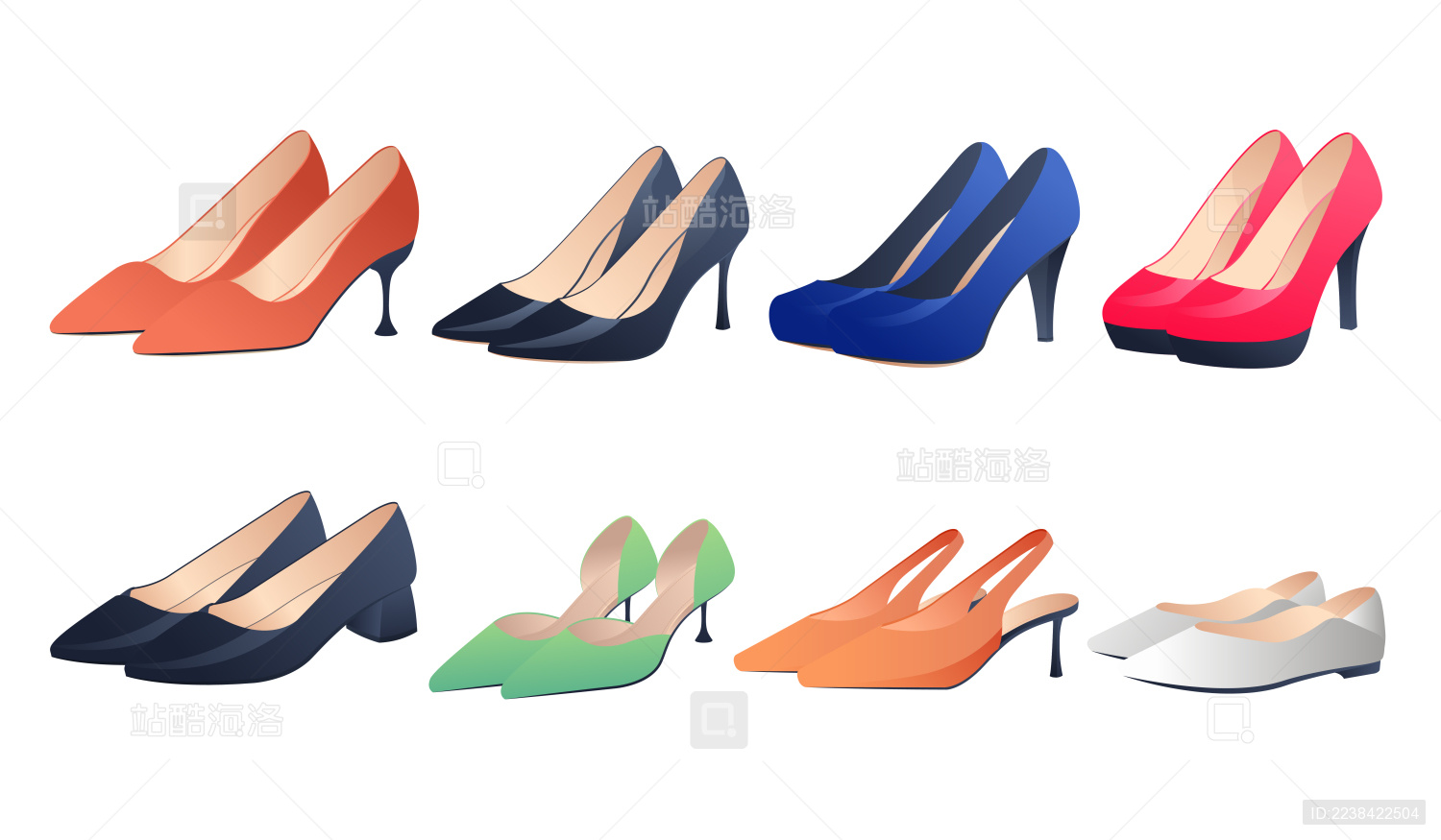 高跟鞋矢量插画