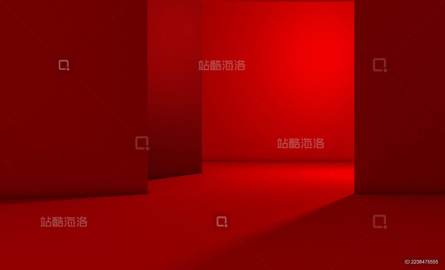 3D红色空间背景