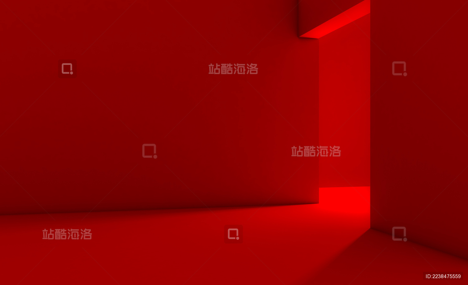 3D红色空间背景