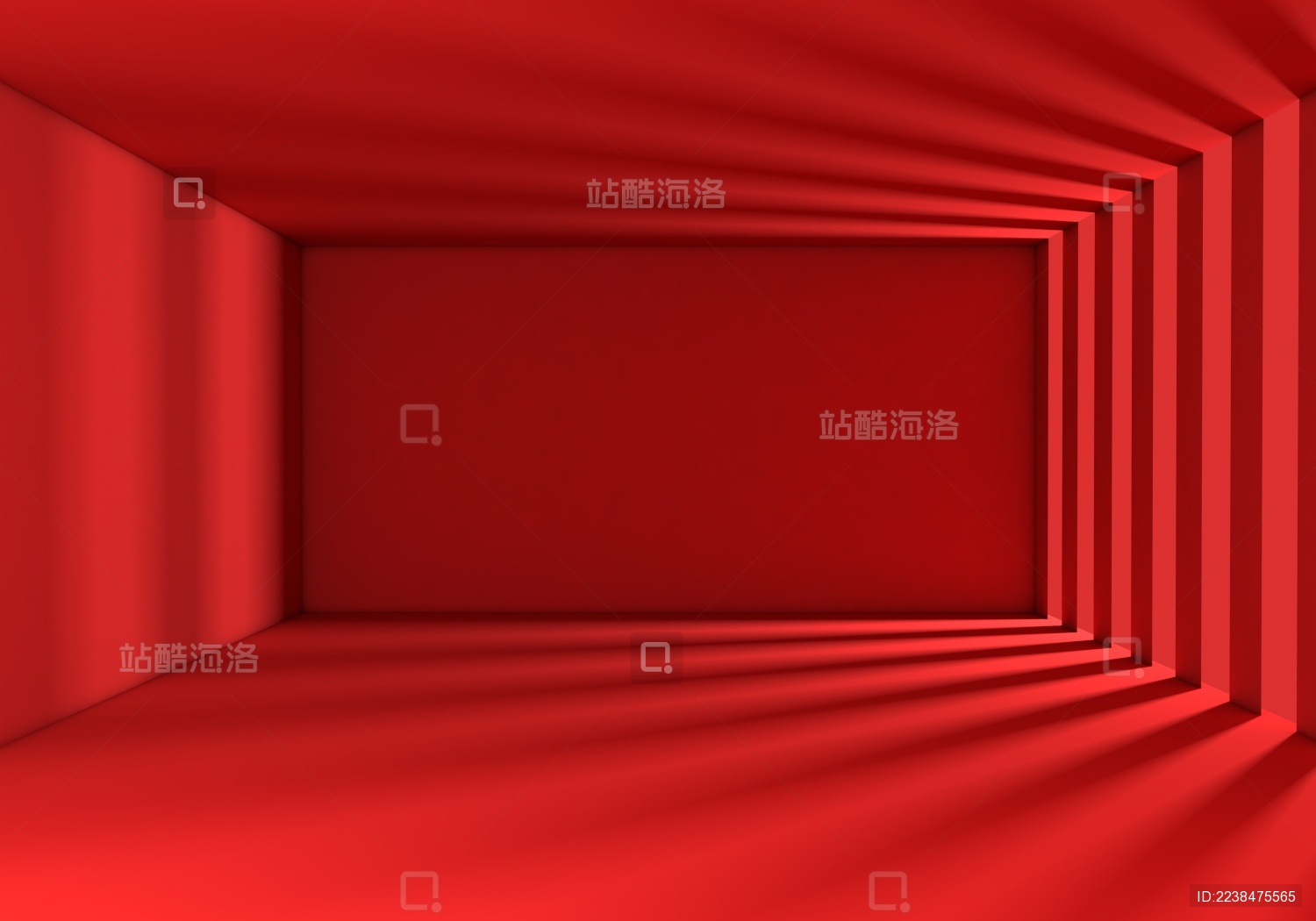 3D红色空间背景