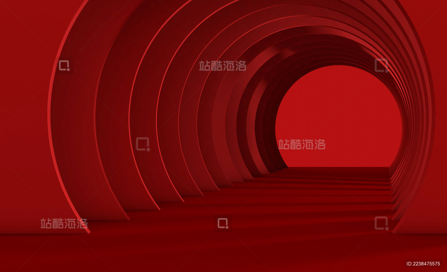 3D红色空间背景