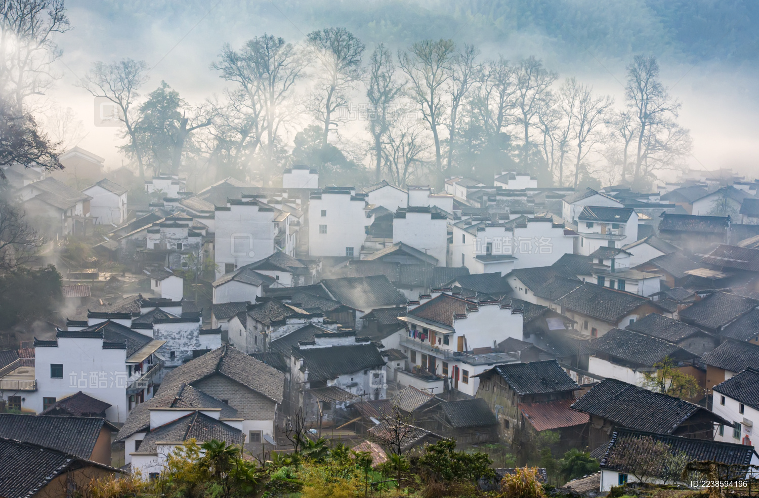 春季的中国江西省婺源县石城村