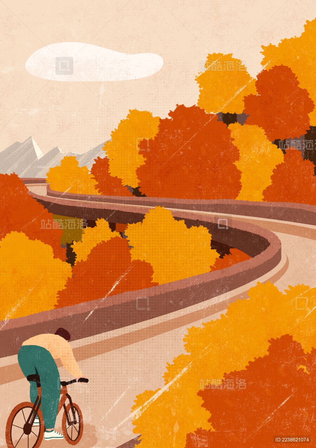 秋天户外骑行