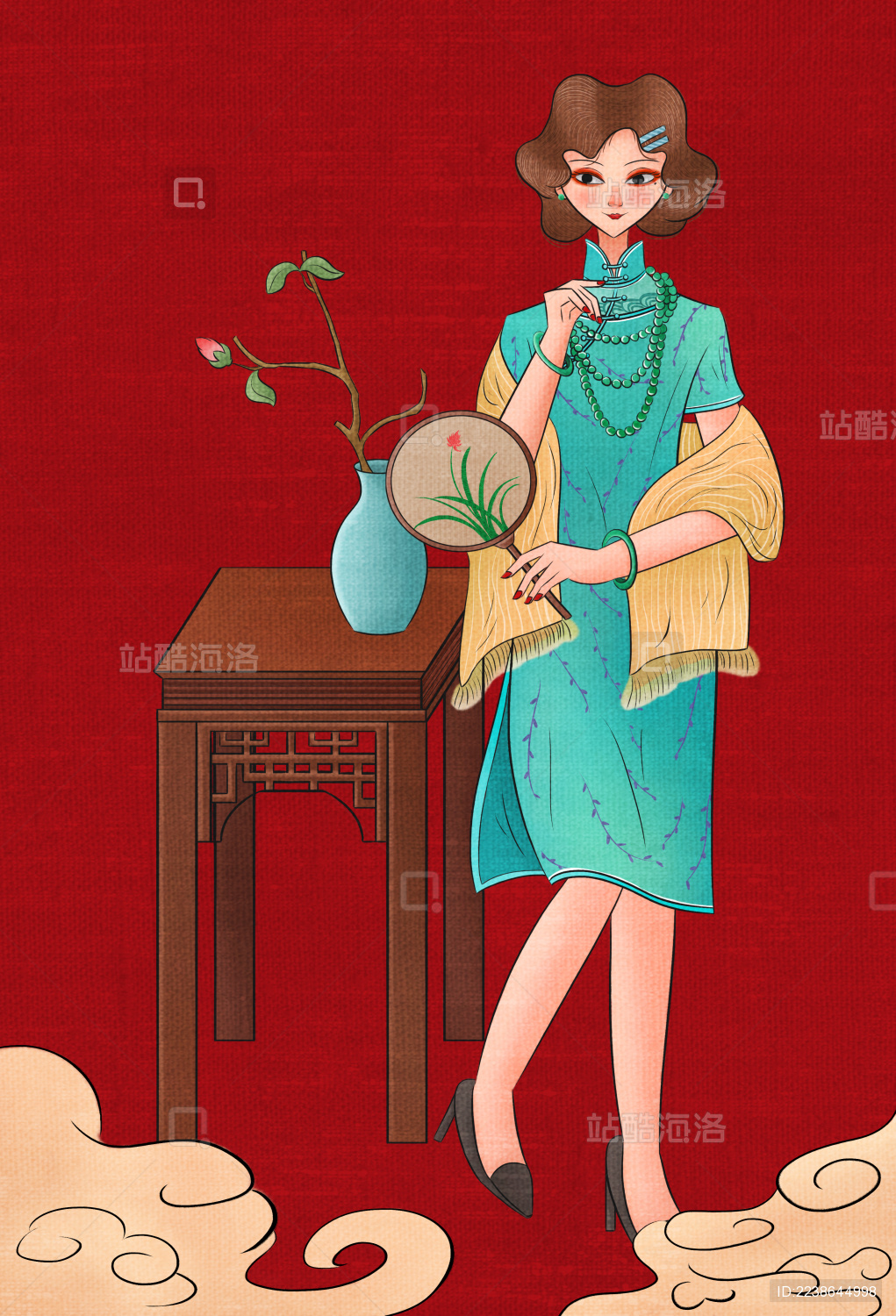 民国风旗袍美女