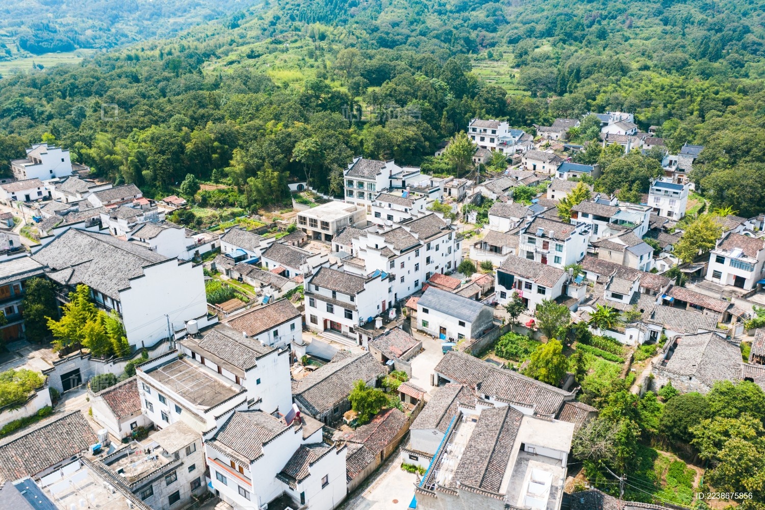 安徽泾县查济古镇古建筑群航拍