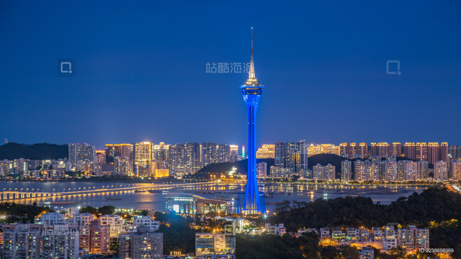 中国澳门城市风光都市夜景