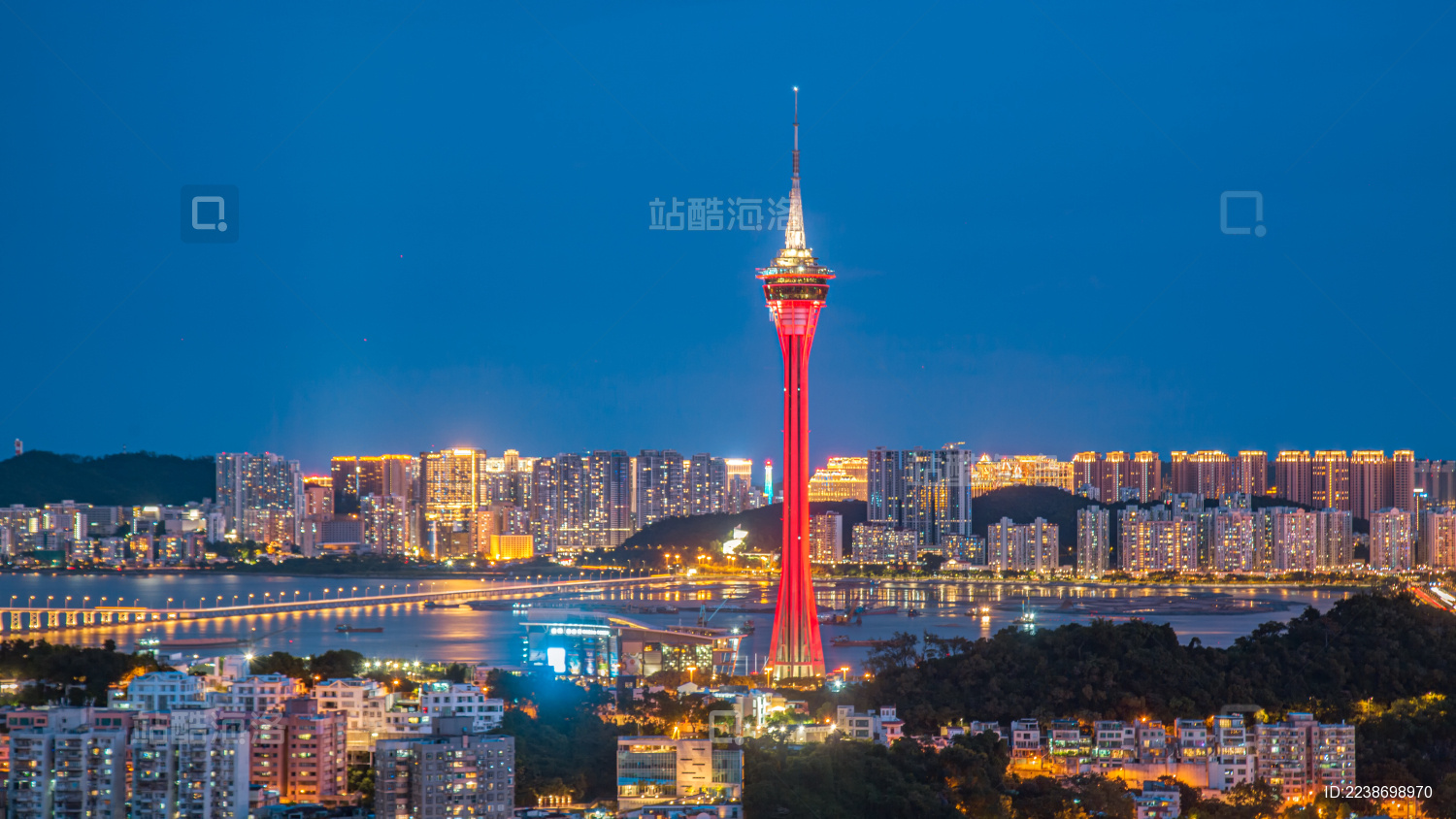 中国澳门城市风光都市夜景