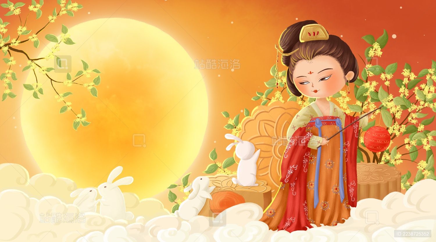 嫦娥和玉兔过中秋