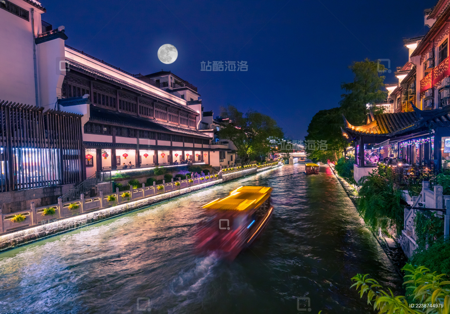江苏南京夫子庙秦淮河夜景