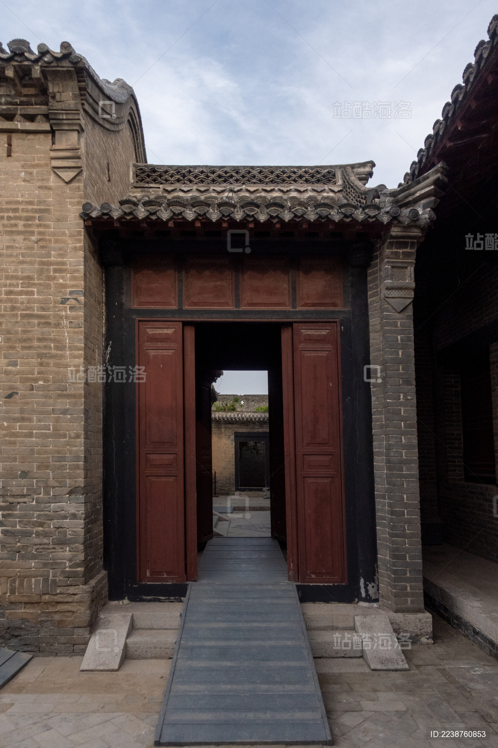 中国山东省惠民县魏氏庄园内清代四合院建筑