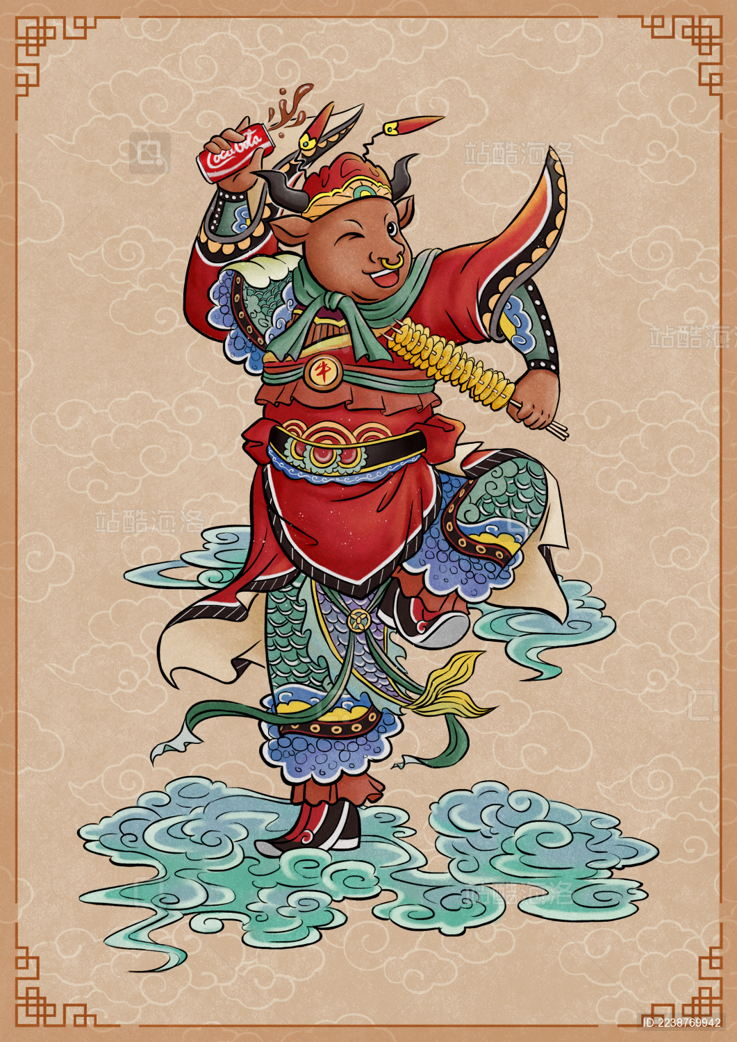 趣味门神欢乐宅牛