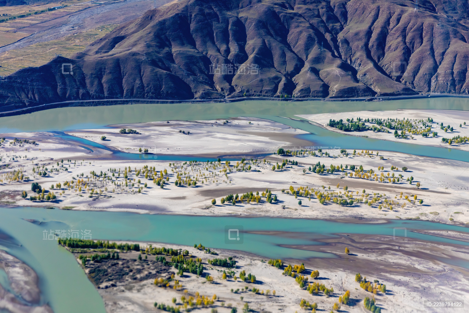 中国西藏拉萨河谷旅行航拍