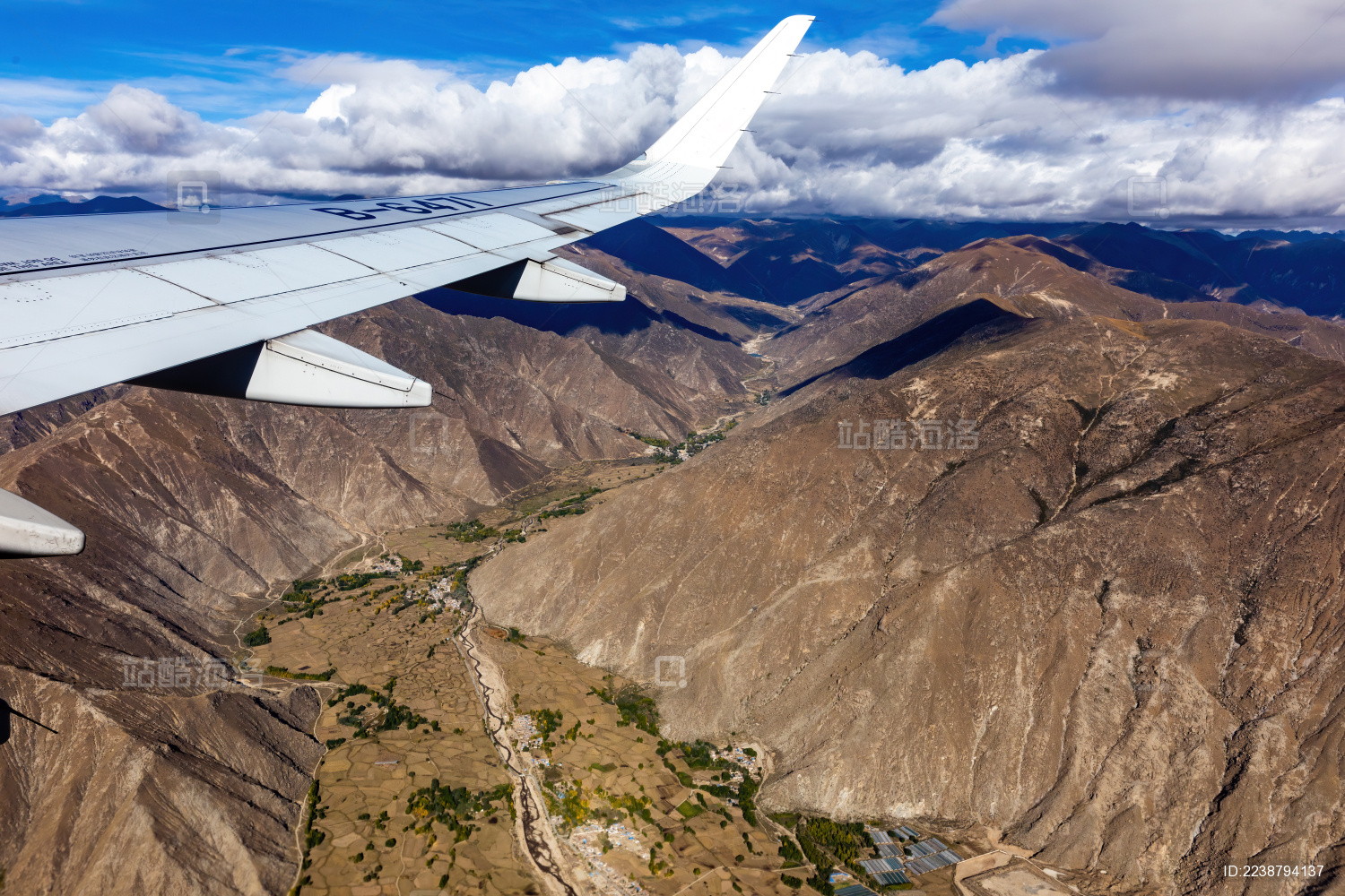 中国西藏拉萨河谷旅行航拍