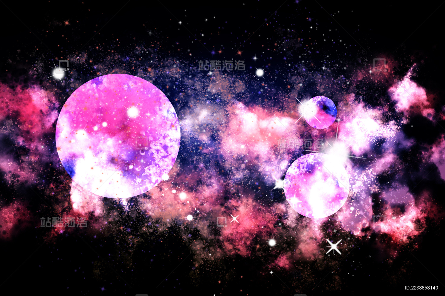 星空舞台光效星球宇宙爆炸背景