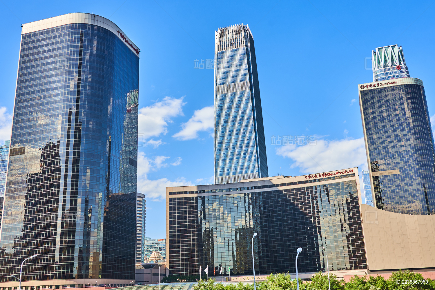 中国北京国贸cbd中央电视台周围建筑群