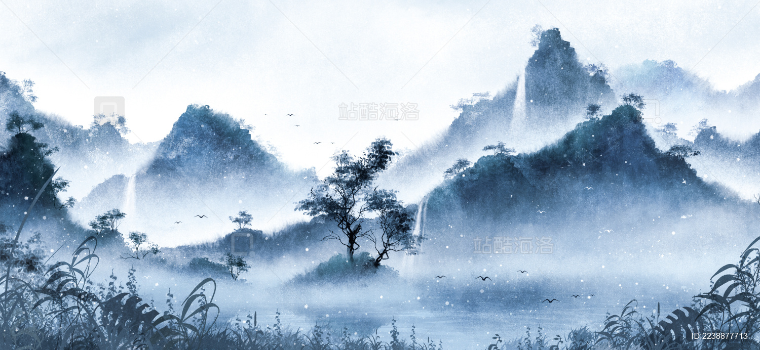 中国风水墨山水画