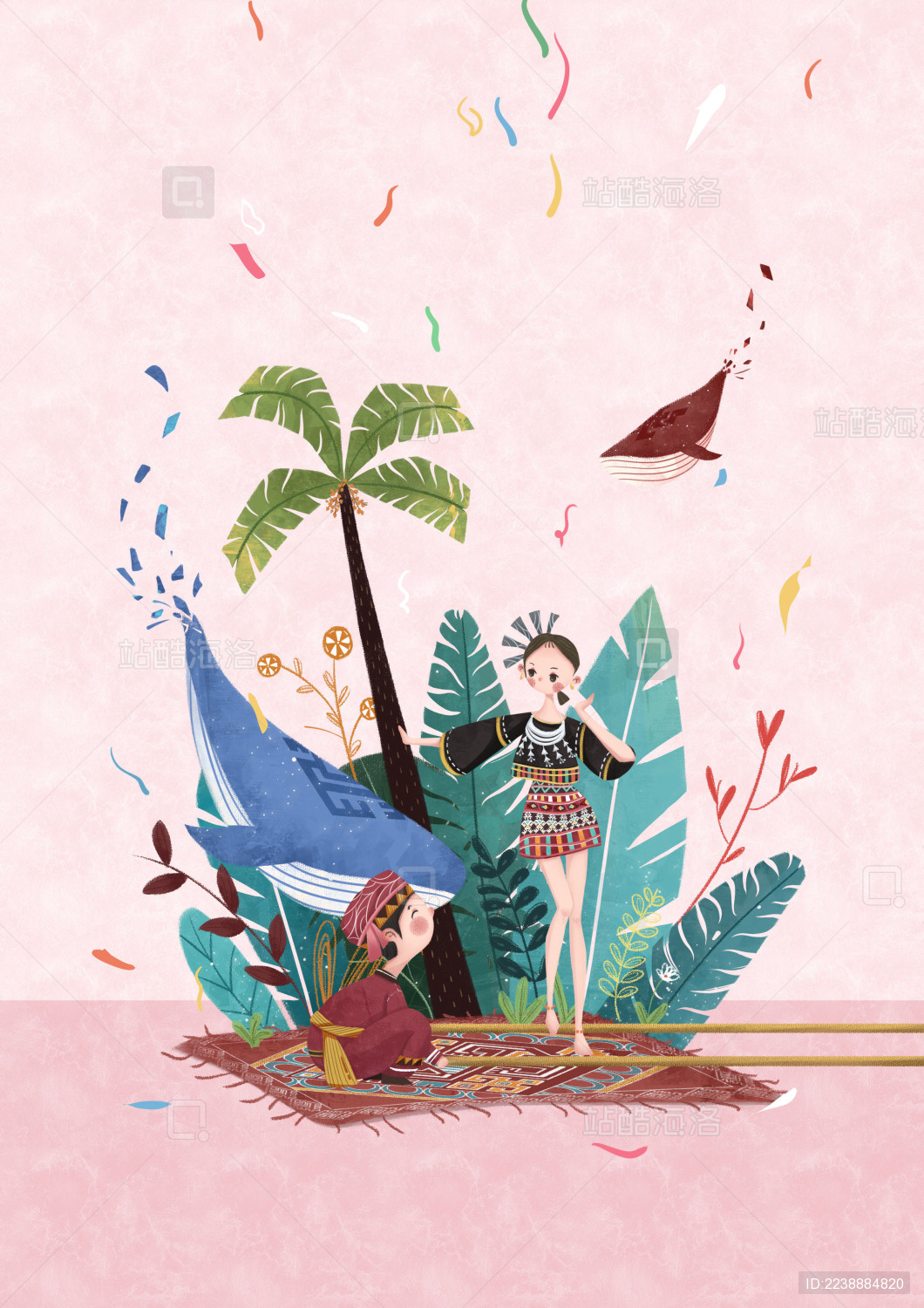 传统节日插画 三月三