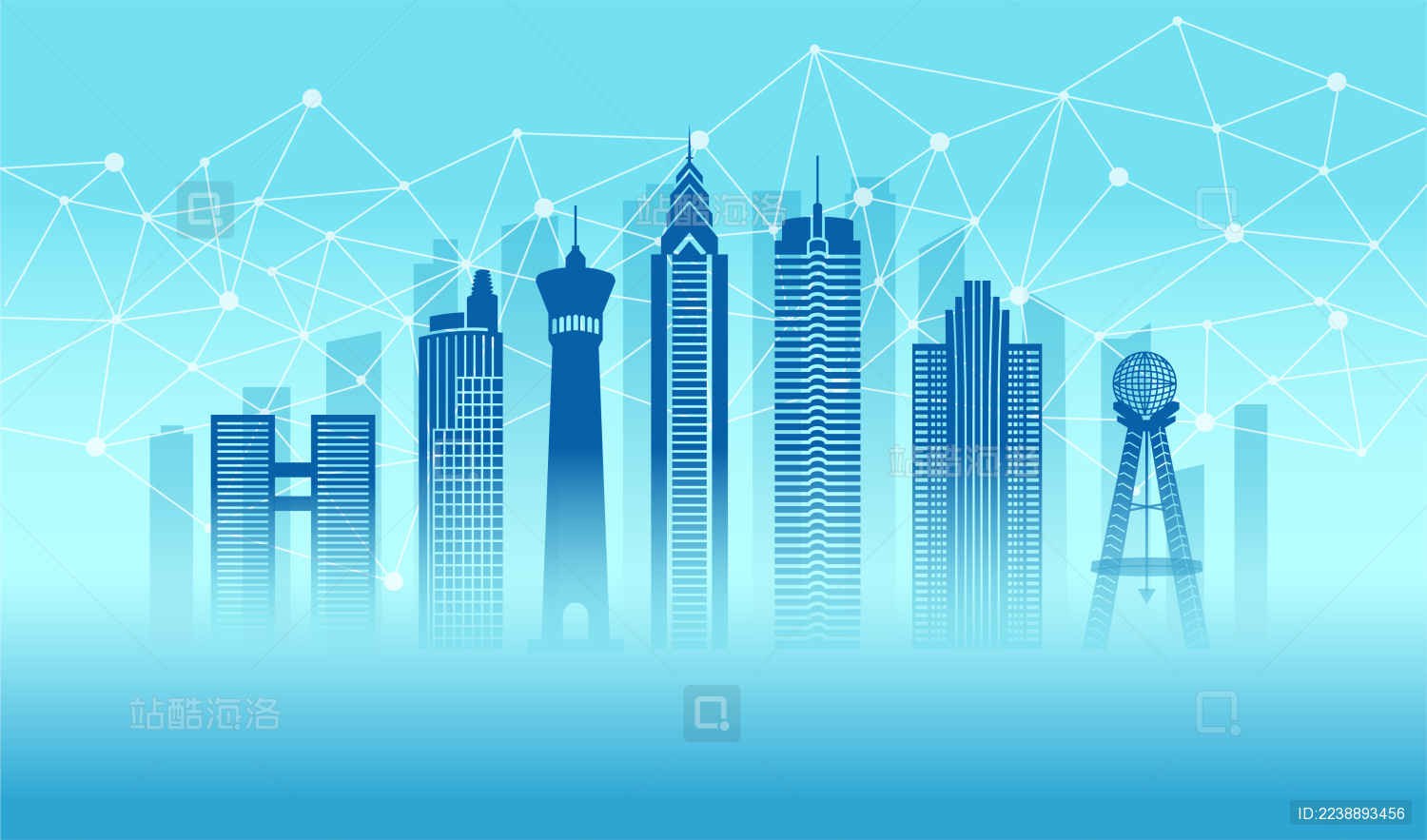 中国新疆乌鲁木齐市城市数据5G网络空间插