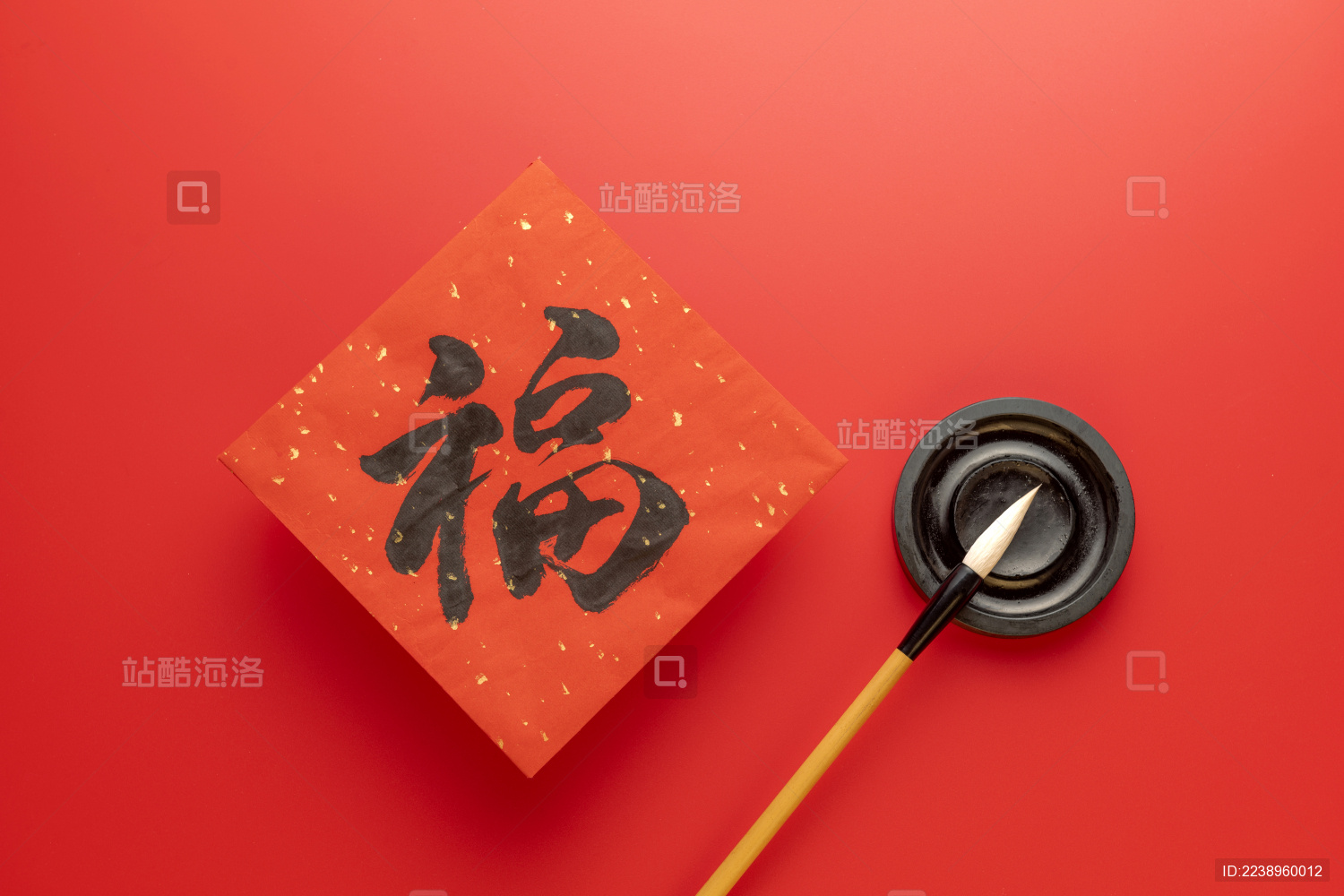 春节福字春节海报红色喜庆背景素材