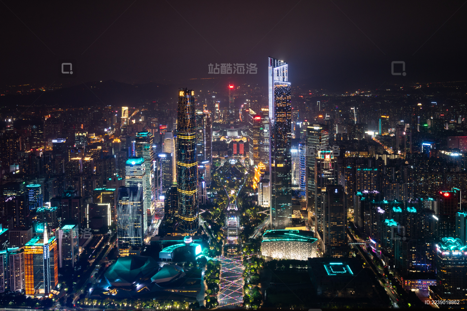广州城市夜景风光