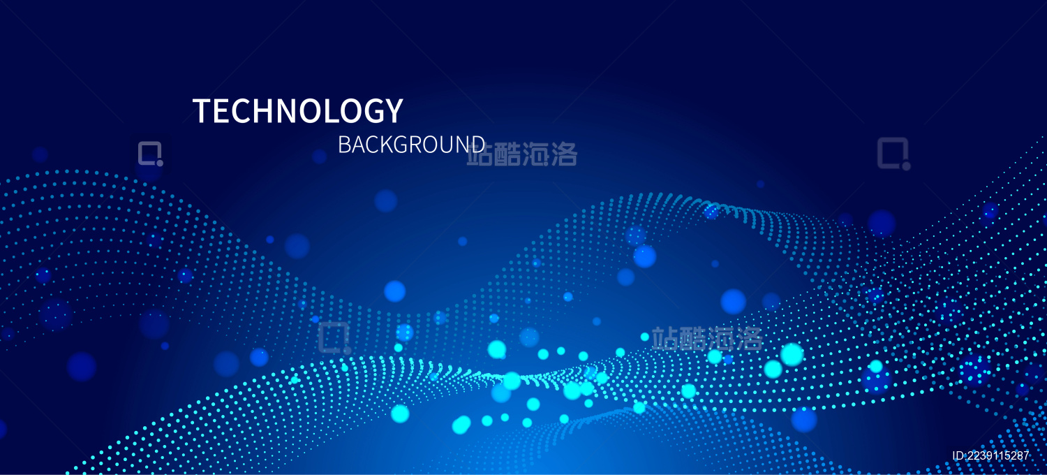 蓝色背景科技感抽象矢量背景