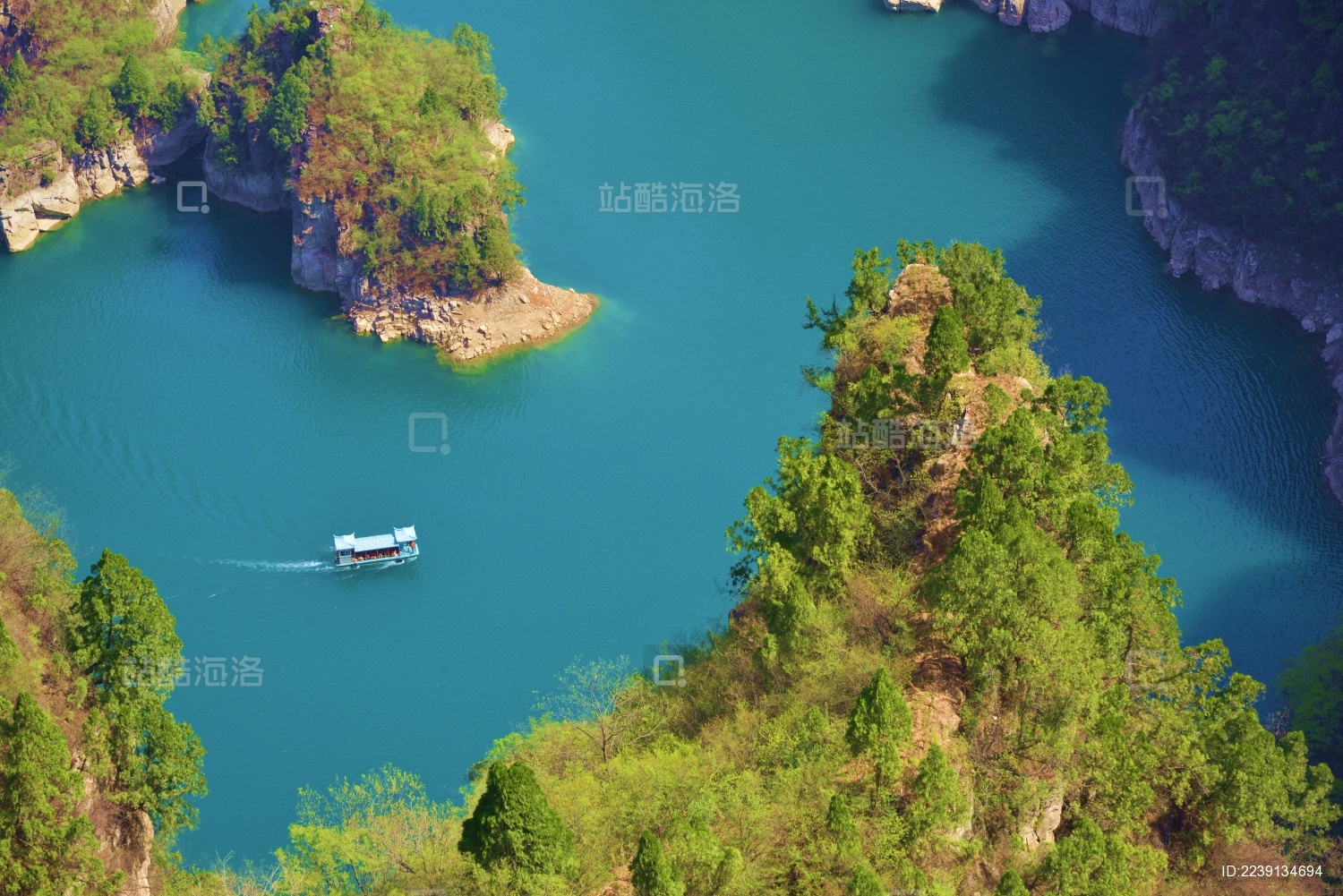 中国河南焦作修武峰林峡旅游景点风光