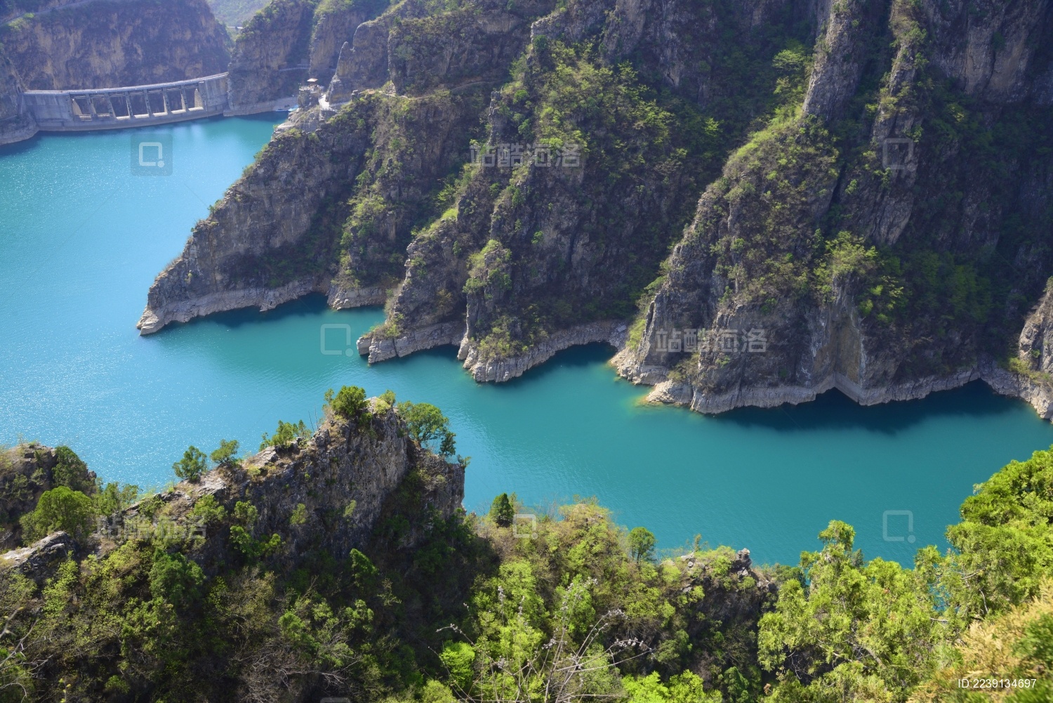 中国河南焦作修武峰林峡旅游景点风光