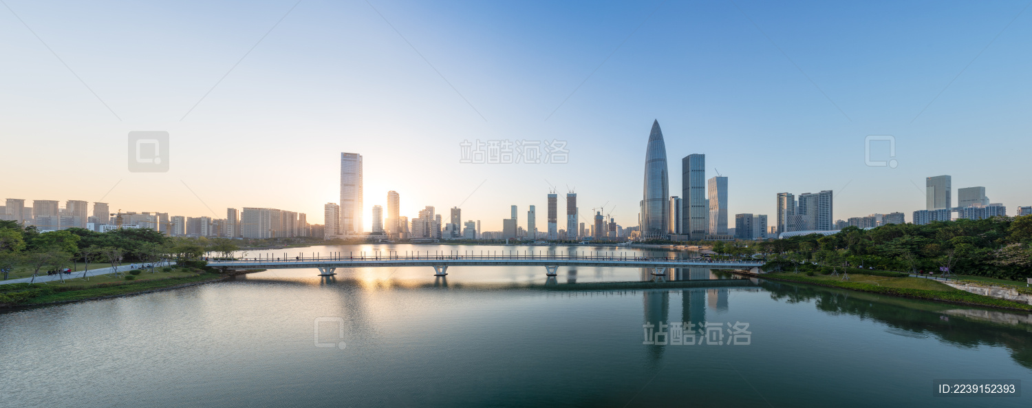 深圳南山区后海人才公园城市天际线