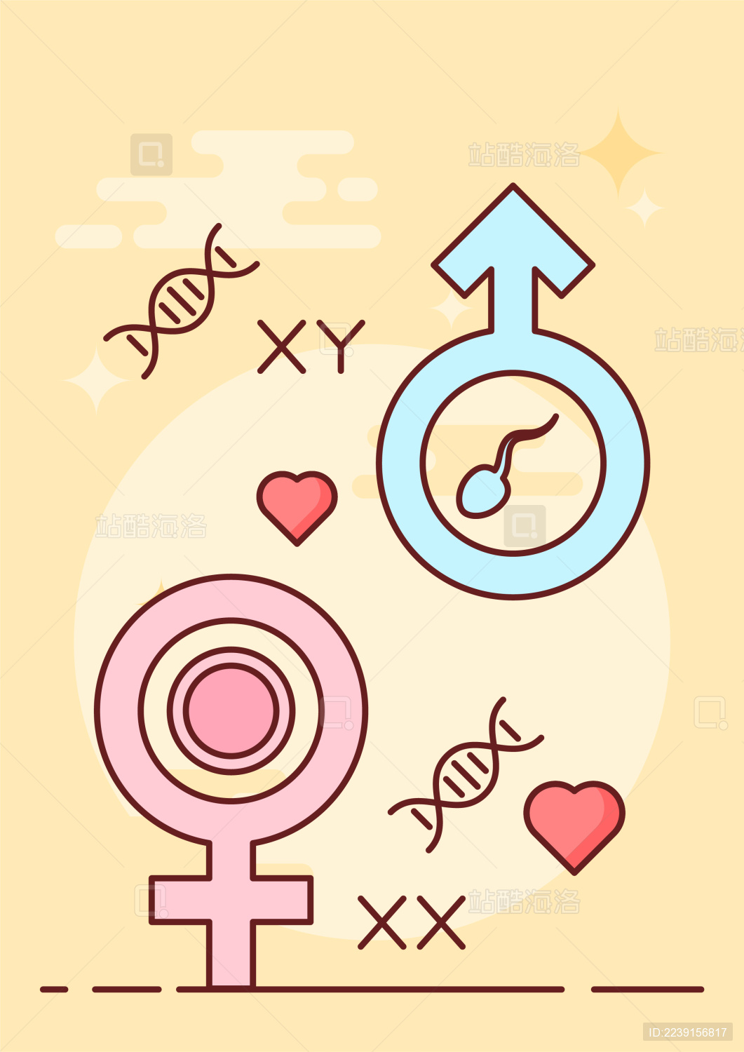 MBE风儿童和未成年性教育插画