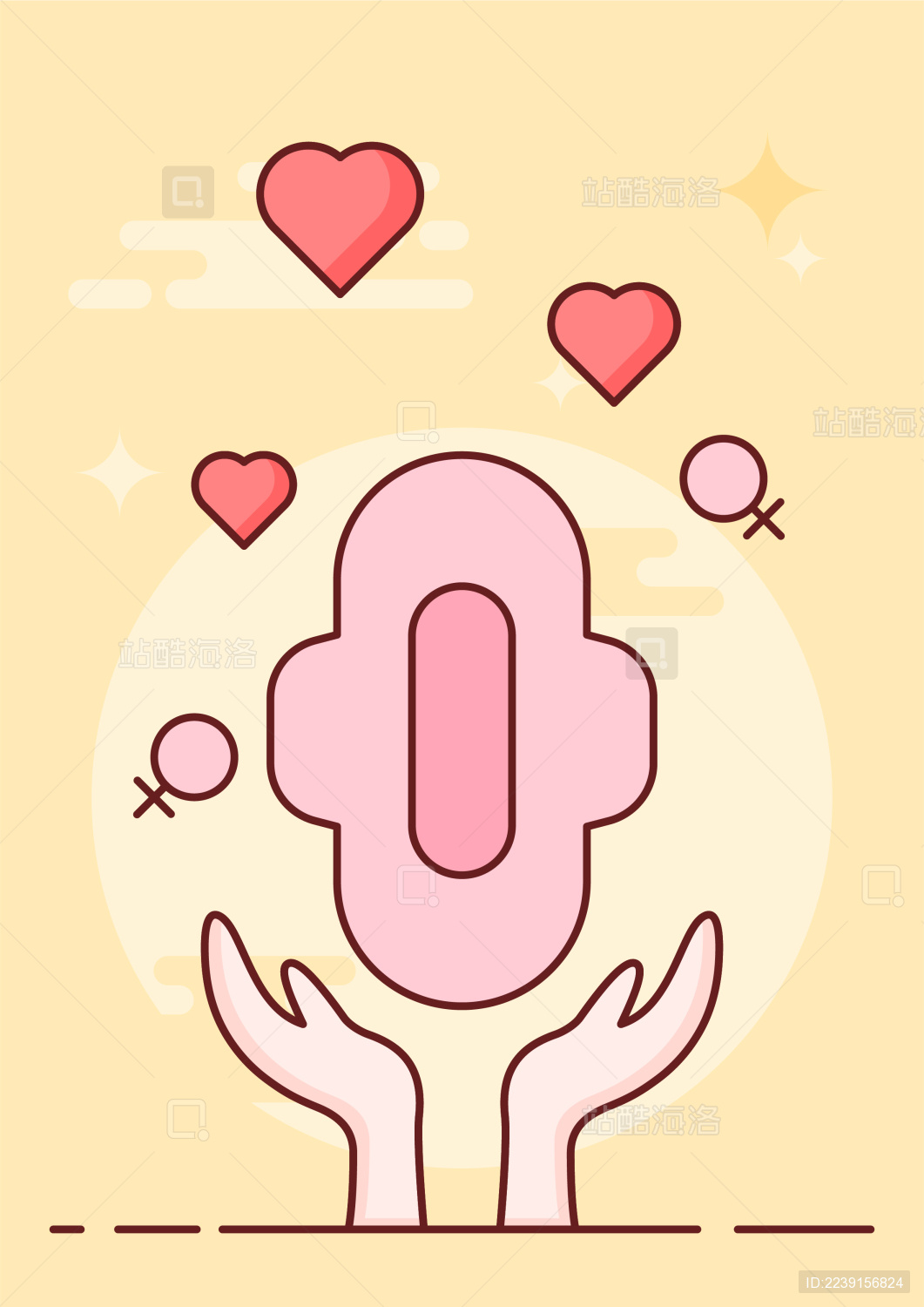 MBE风儿童和未成年性教育插画