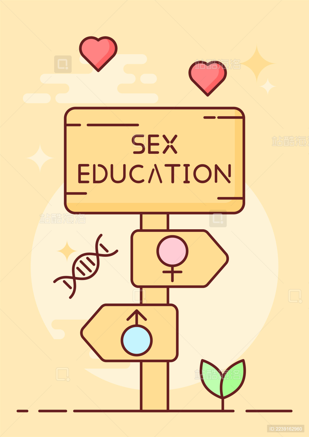 MBE风性教育插画