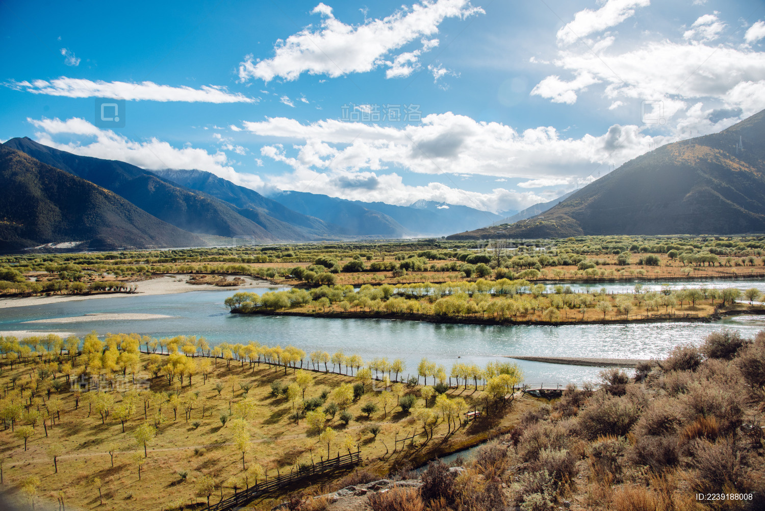 西藏尼洋河风光是中国工布地区的母亲河
