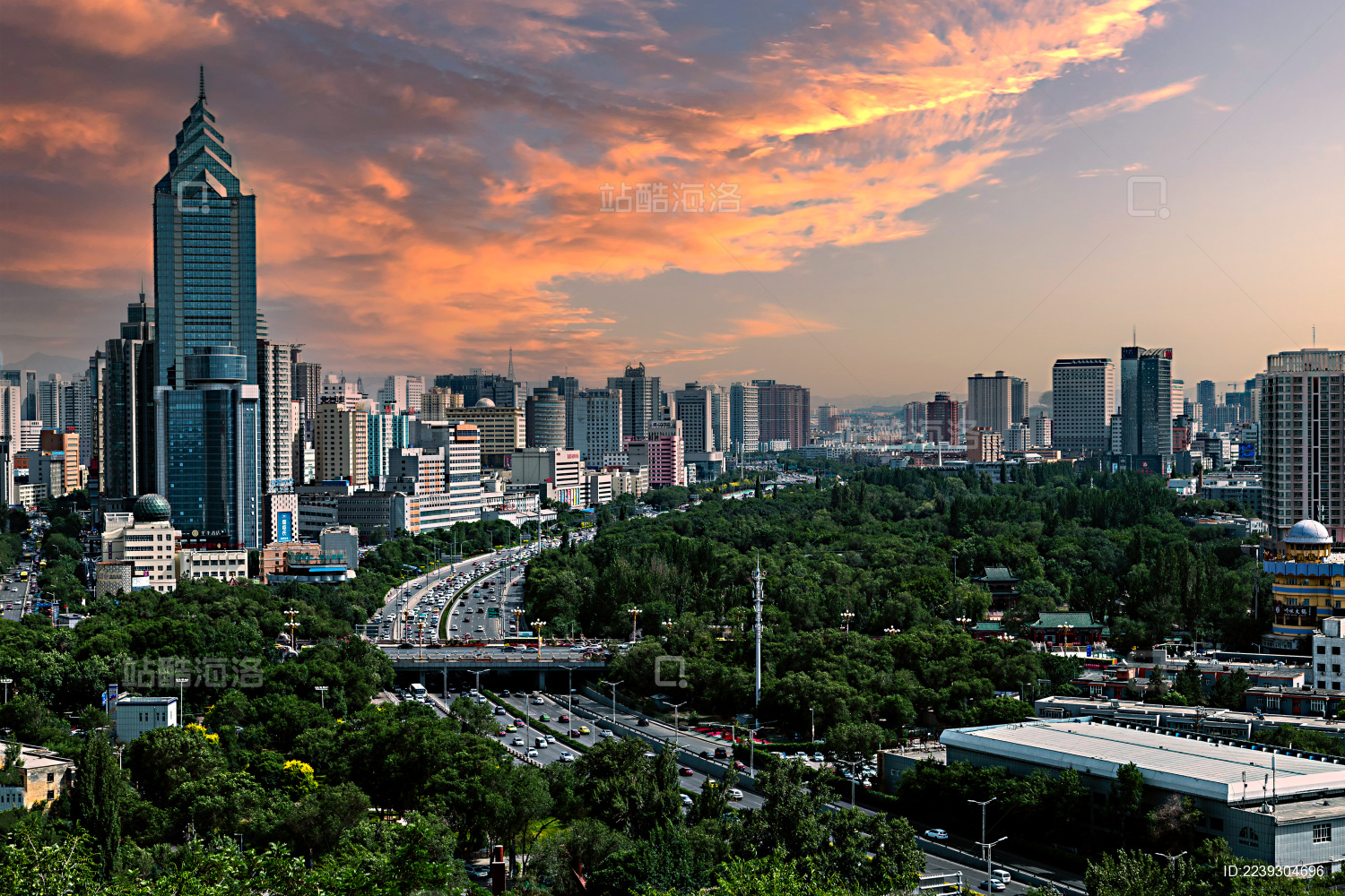 中国新疆乌鲁木齐城市风光